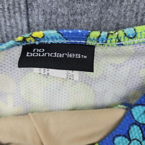 Y2K No Boundaries Bikini Swimsuit Womens Large Blue Floral Daisy Two Piece Retro - Picture 3 of 7